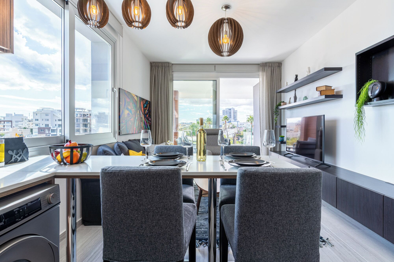 Dining, Sunflower 1-BR Apt. & Balcony in Larnaca, Larnaca
