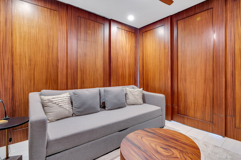 Living area 2, Modern Waterfront Condo With Shared Pool, Balcony, and Washer/dryer, Compostela