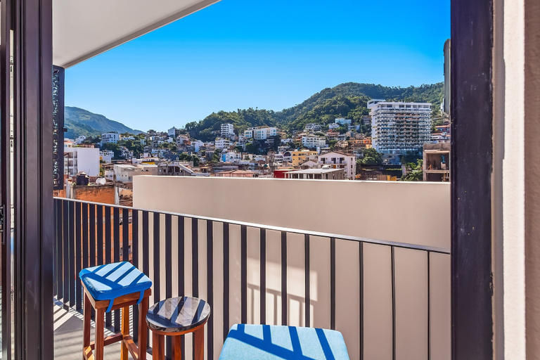 View from room, Modern Condo With Rooftop Pool, Gym, & Private W/D, Puerto Vallarta