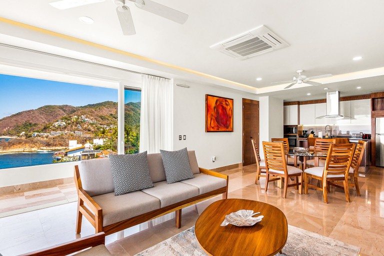 Living area 3, Oceanfront Condo With Huge Balcony, Sweeping Ocean View & Amazing Pool, Puerto Vallarta