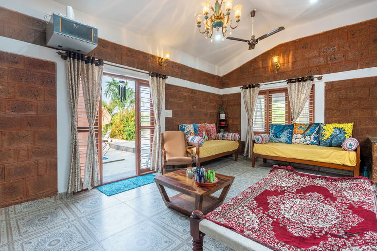 Living area 5, Courtyard Banyan Rustic 2 BHK villa, Bangalore Rural