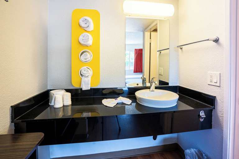 Bathroom 4, Motel 6 Pleasanton, CA, Alameda