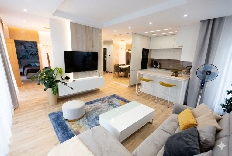 Living area 5, Riverside Premium Apart with Oder Views, Środa Śląska