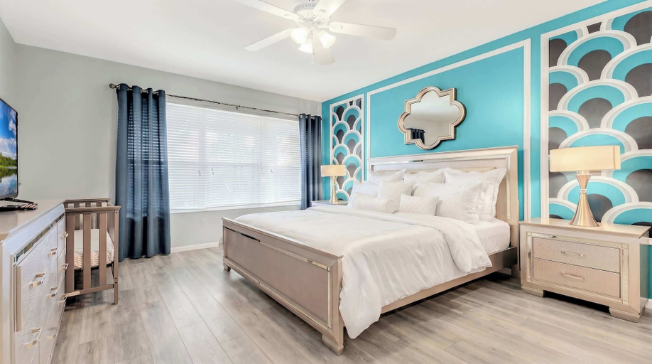 Bedroom 3, Striking 5br Resort Home Private Pool/spa Disney, Osceola