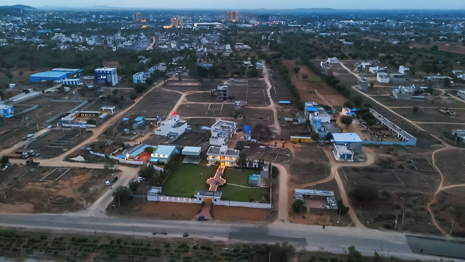 Aerial view, Fable Farm by Alaya Stays 4-BHK Villa, Jaipur
