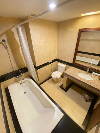 Bathroom 5, Arawan Riverside Hotel, Pakxe