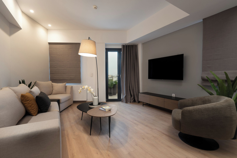 Living area 2, THE EDGE Luxurious Penthouse Shared Gym, Attica