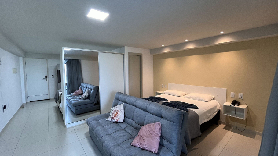 Bedroom, Flat Frente Mar - Praia de Tabatinga, Conde