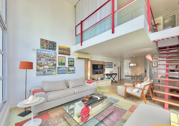 Living area, Loft Praia - Meireles, Fortaleza