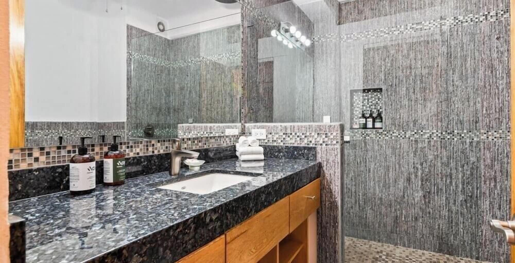 Bathroom 4, Ocean View 2Br Condo-balcony-beach-pool - 603, Puerto Vallarta