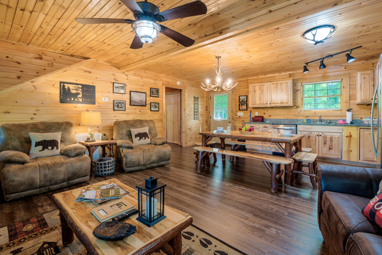 Living area 4, Black Bear Retreat 2 Beds! 2 Bedroom Cabin, Sevier