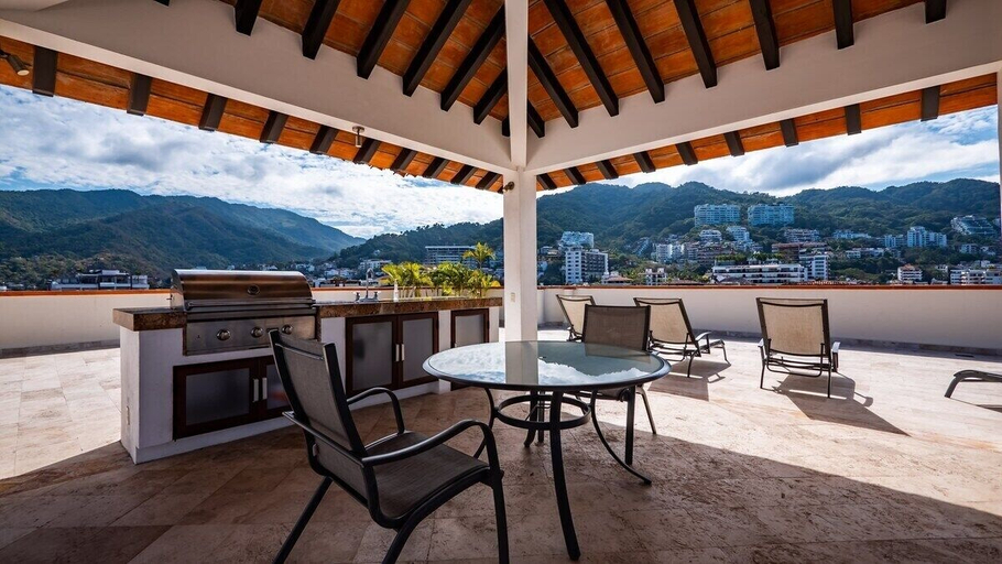 Outdoor dining 4, Ocean View 2Br Condo-balcony-beach-pool - 712, Puerto Vallarta