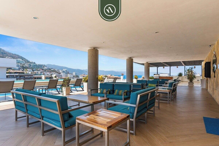 Outdoor dining 5, Beautiful 2 BR Condo Amazing Rooftop Pool - Gym, Puerto Vallarta