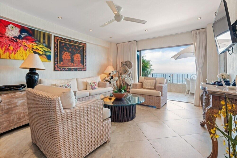 Living area 2, Ocean View 2Br Condo-balcony-beach-pool - 712, Puerto Vallarta