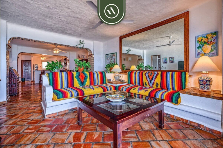 Living area 4, Ocean View 2Br Condo-balcony-beach-pool - 310, Puerto Vallarta