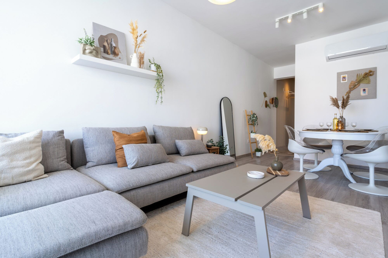 Living area 4, Hermes 2-BR Apt. & Balcony in Larnaca, Larnaca
