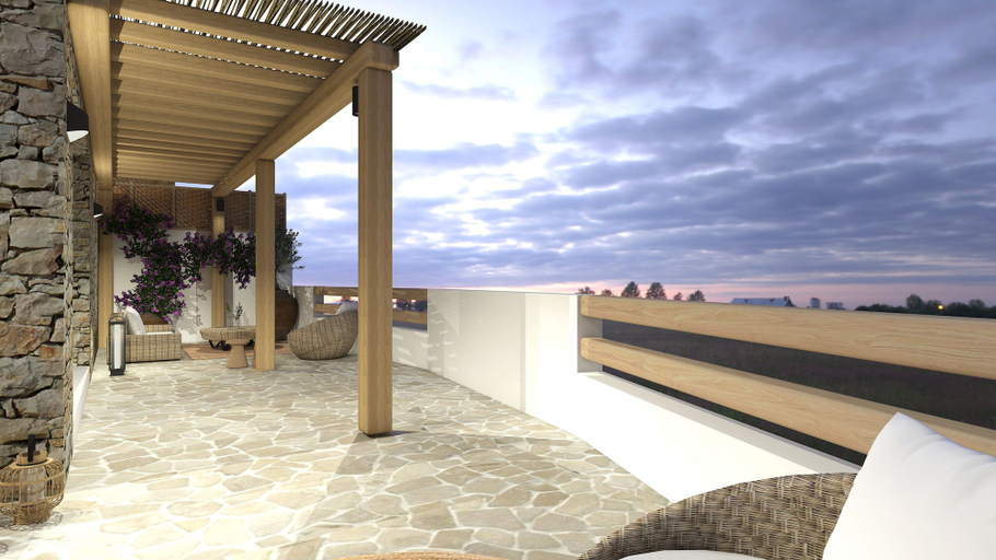Terrace/patio 4, Sofrano Luxury Apartments, North Aegean