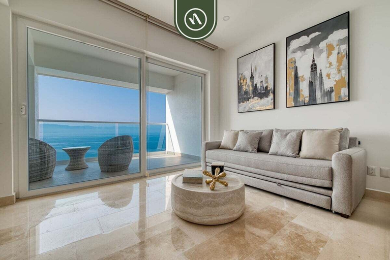 Living area 2, Oceanview 1 BR Condo With Pools and Beach Access, Puerto Vallarta