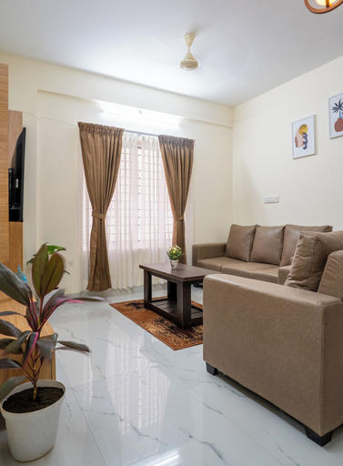 Living area 3, Odilia Apartelle, Bangalore