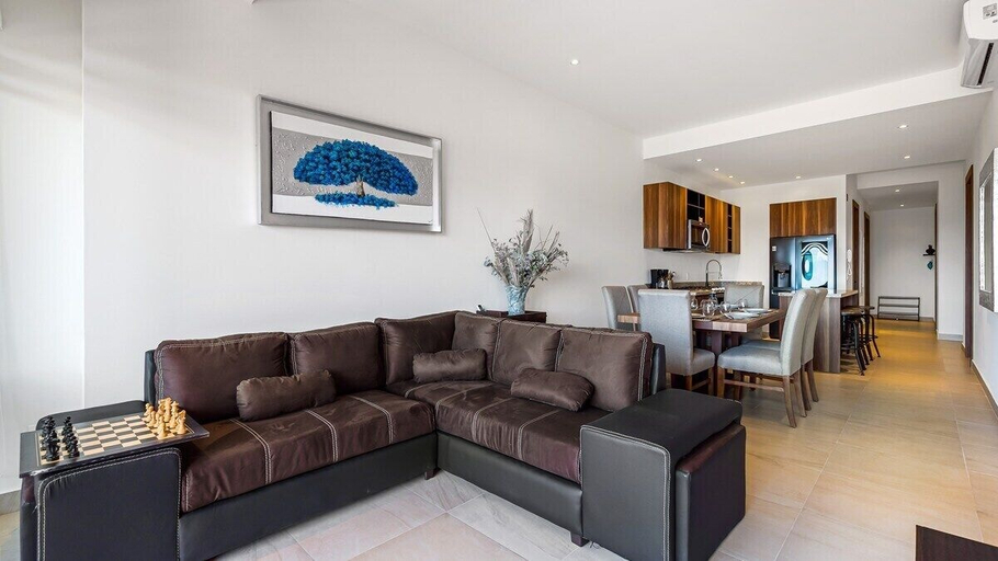 Living area 4, Equipped 3BR House - Pool - Gym - 5 min to Beach, Compostela