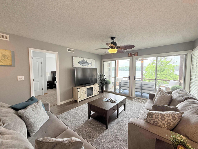 Living area 3, Lakefront Vibes Waterfront Pool!, Camden