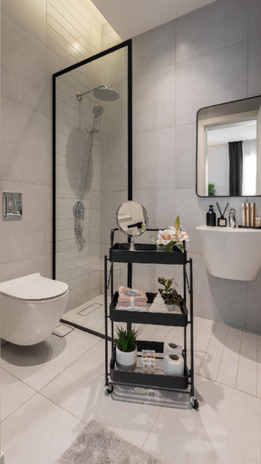Bathroom, Modern 2BR with Gym & Pool | Hittin, Riyadh, Riyadh