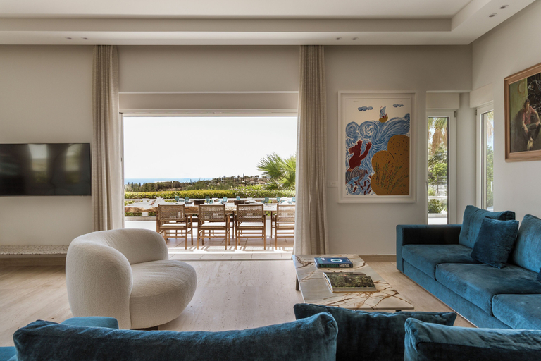 Living room, Rimi Luxurious Villa Sounio, Attica