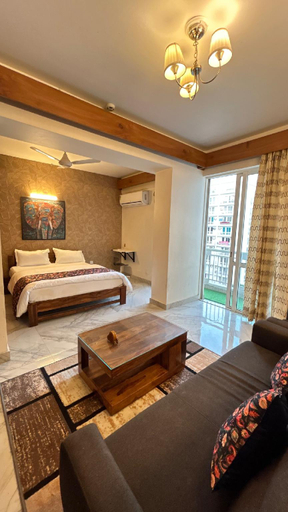 Bedroom, Cozy cube studio apartment, Lucknow