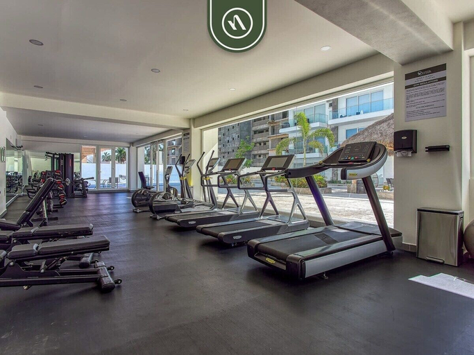 Fitness facility, 3BR Condo Right Next to the Beach - Pool - Palapa, Compostela