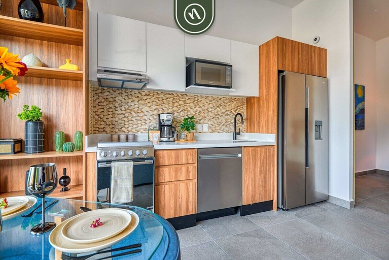 Private kitchen 2, New Studio - King Bed - Pool - Jacuzzi - Gym, Puerto Vallarta