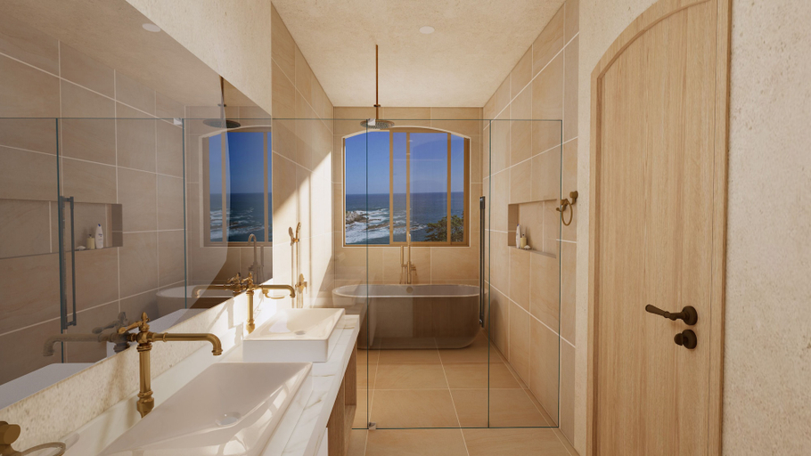 Bathroom 3, The Sanctuary Boutique Hotel, Dist. Pochutla