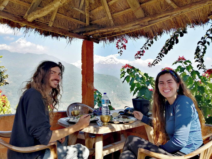Outdoor dining 5, Aatam Cottage, Gandaki