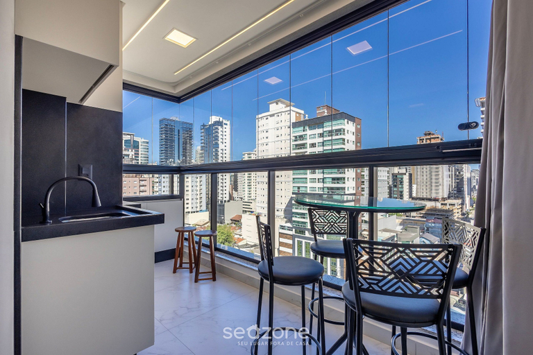 Interior 5, Apt w/ Gourmet Balcony 700m From the Beach Bon1101, Itapema