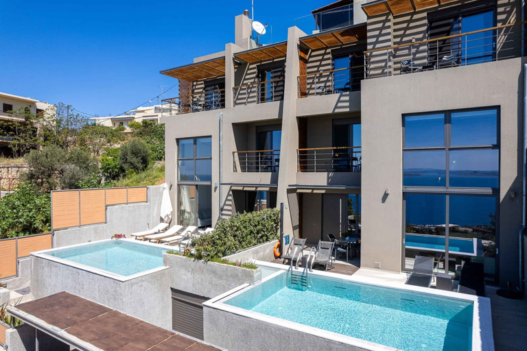 Exterior & Views 2, Omnia Villa I - Heated Pool Stunning Seaview, Crete