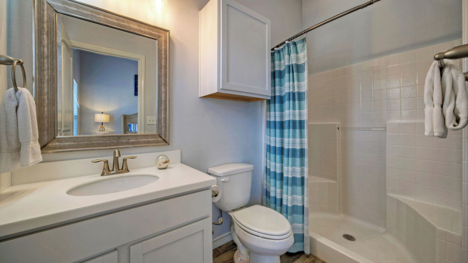 Bathroom 4, Private Yard, Cornhole, Resort Pool Oasis w/ Slide Down the Shore by Avantstay, Nueces