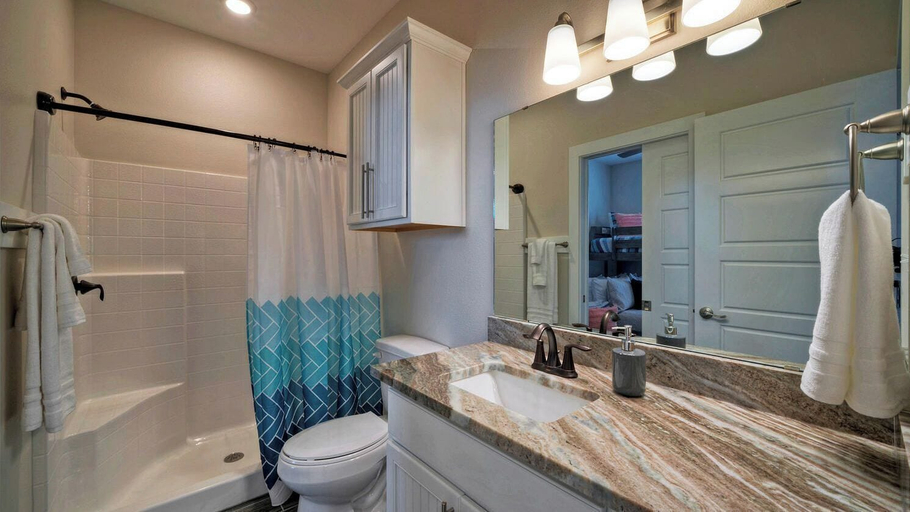 Bathroom 4, Pool, Rooftop w/ Island Views, Blocks to Beach Seas Your Dreams by Avantstay, Nueces