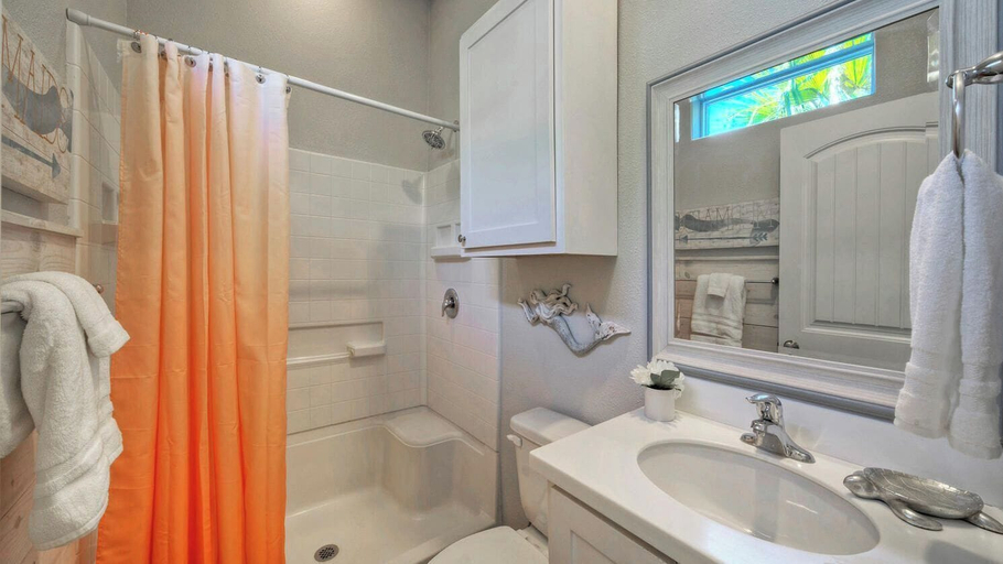 Bathroom 4, Pool Cabana, Backyard w/ Fire Pit, Walk to the Beach Villa Reel by Avantstay, Nueces