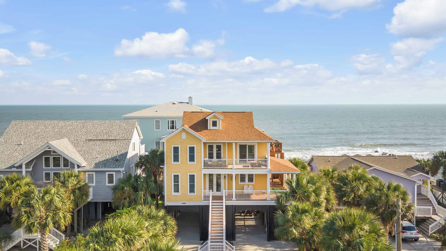 Exterior & Views 2, Oceanfront w/ Pool, Panoramic Deck Views, 5bdr Folly Ocean Breeze by Avantstay, Charleston
