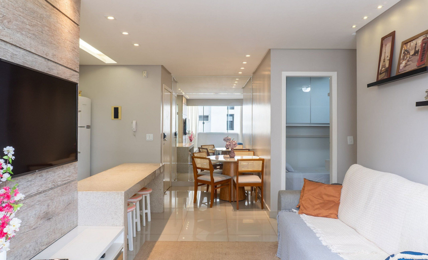 Living area 3, 2brs apt 950 m fr/ Flamboyant Mall Unq1104, Goiania