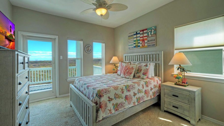 Bedroom 3, Coastal Soiree Ocean Views, Game Room, & Steps From Port Aransas Beaches, Nueces