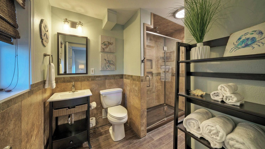 Bathroom 4, Beachfront, Patio w/ Dune View, 2 Pools, Pickleball Cravin Waves by Avantstay, Nueces