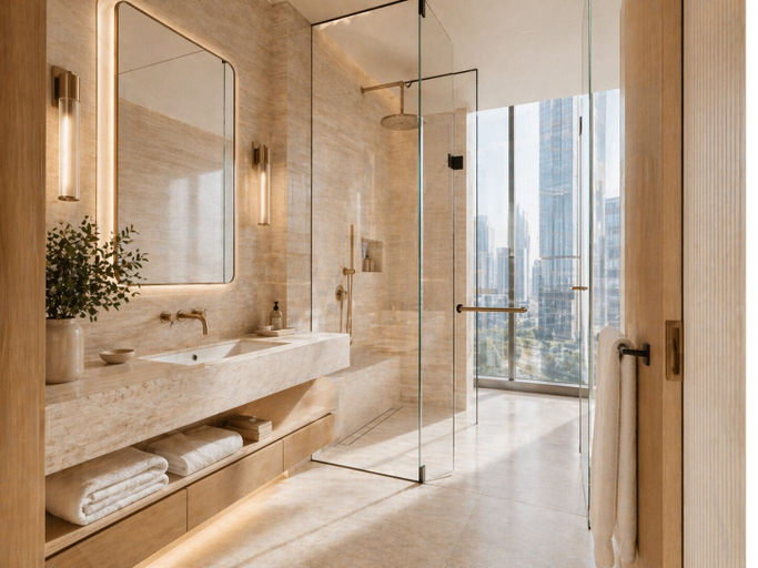 Bathroom, Everly Hotels & Suites, Toronto
