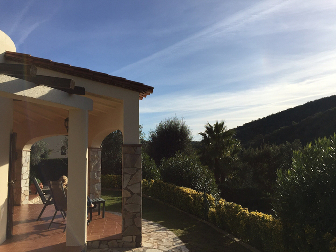 View from property 3, Villa in Calonge With Pool and Mountain Views, Girona