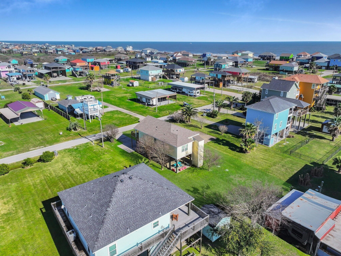 Aerial view 2, Casa Carmen 3 Bedroom Home, Galveston