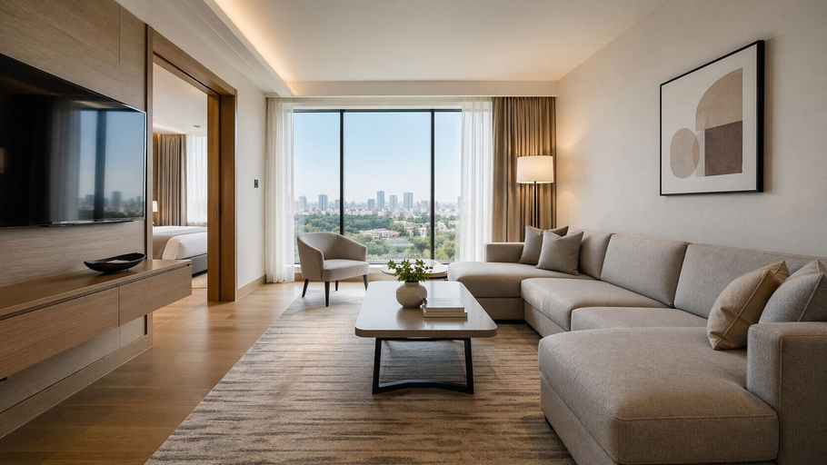 Living area, Velin Hotel, Toronto