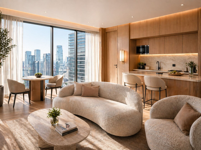 Living area, Noble City Suites, Toronto