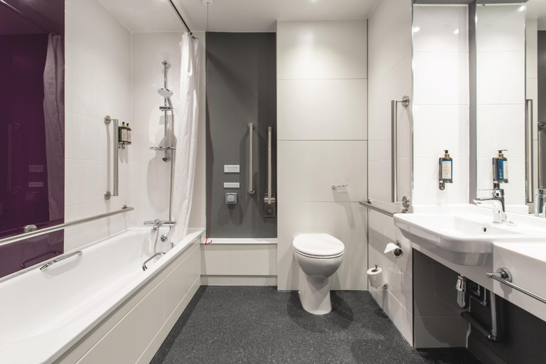 Bathroom 3, Premier Inn Chippenham, Wiltshire