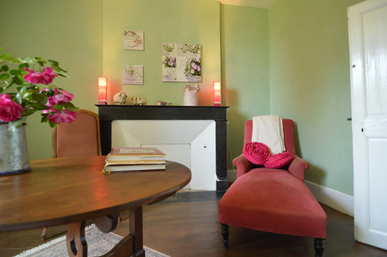 Room 3, Mansion in Champvert With Pond View Terrace, Nièvre