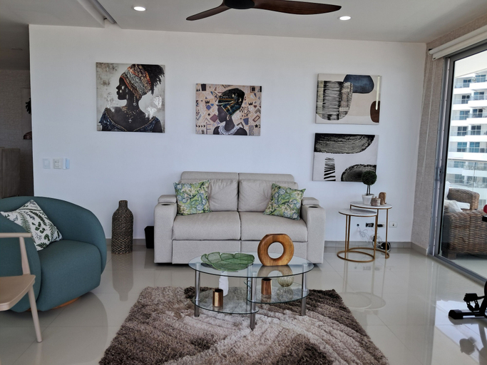 Living area 3, Premium frente al mar Acceso a la playa, Cartagena de Indias
