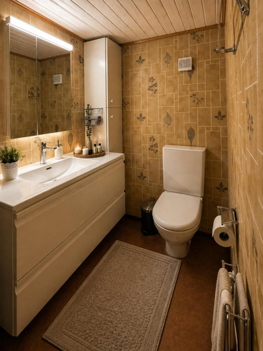 Bathroom, CLOUD №3 | Swiss Chalet Apartment with Central A/C & EV Charging, Interlaken